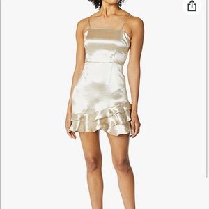 BB Dakota Flawless Metallic Ruffle Dress